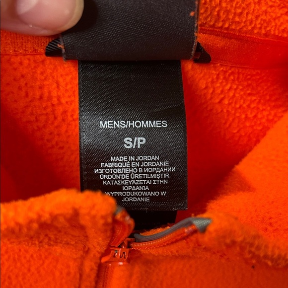 The North Face Vibrant Orange Fleece 1/4 zip Pullover. Men’s small. - Picture 6 of 7
